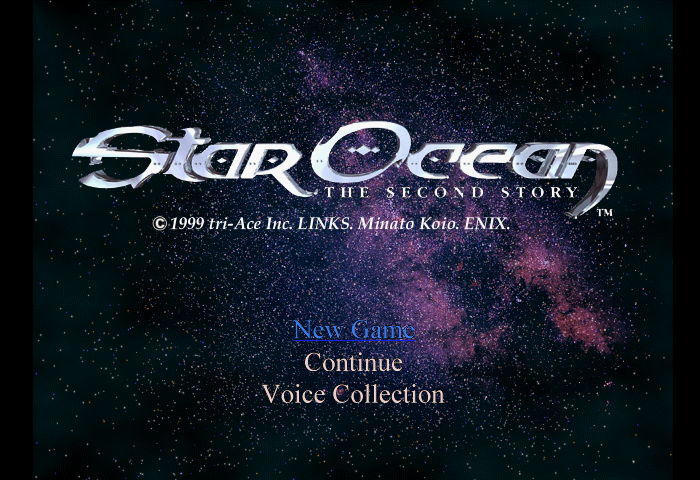Star Ocean: The Second Story Title Screen